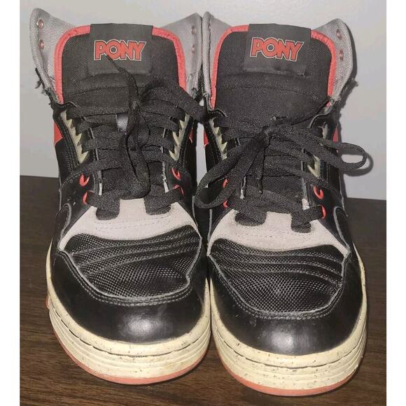 Pony M-100 Hi Black Red Men Size 12 Vintage main image 10